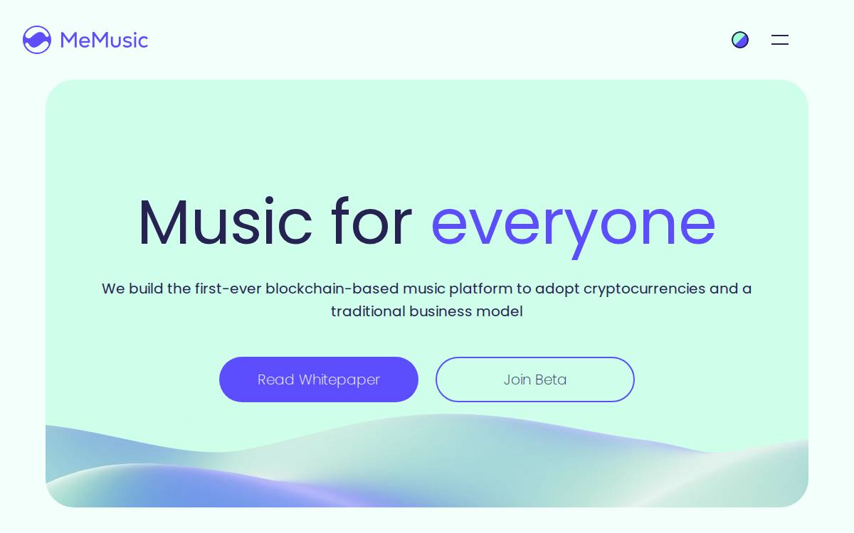 MeMusic website preview
