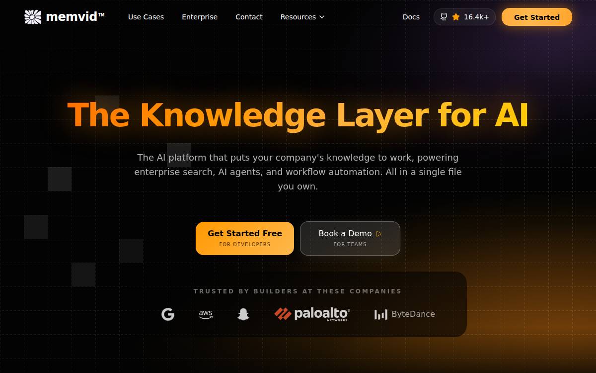 MemVid website preview