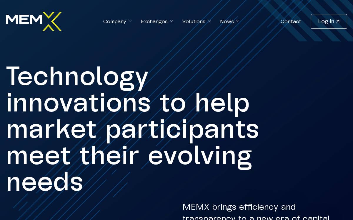 MEMX website preview