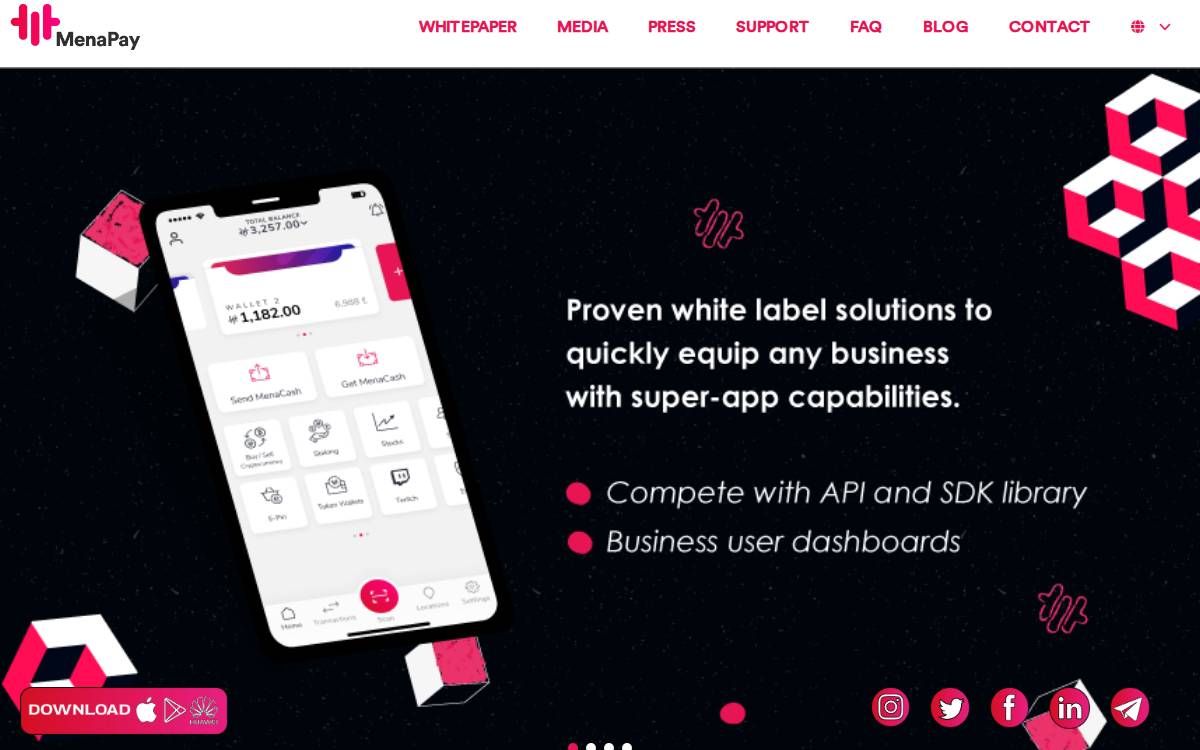 MenaPay website preview