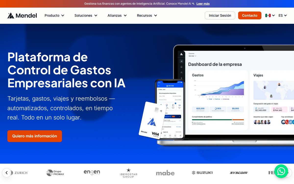 Mendel website preview