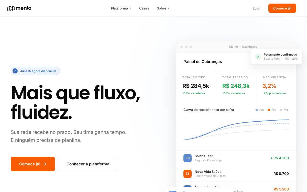 Menlo website preview