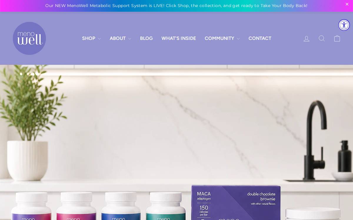 MenoWell website preview