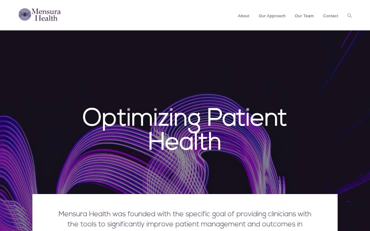 Mensura Health website preview