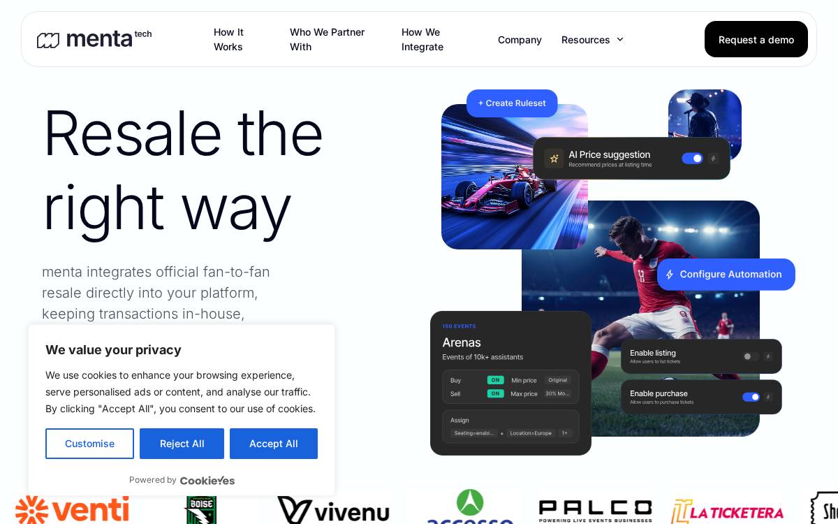 Menta website preview