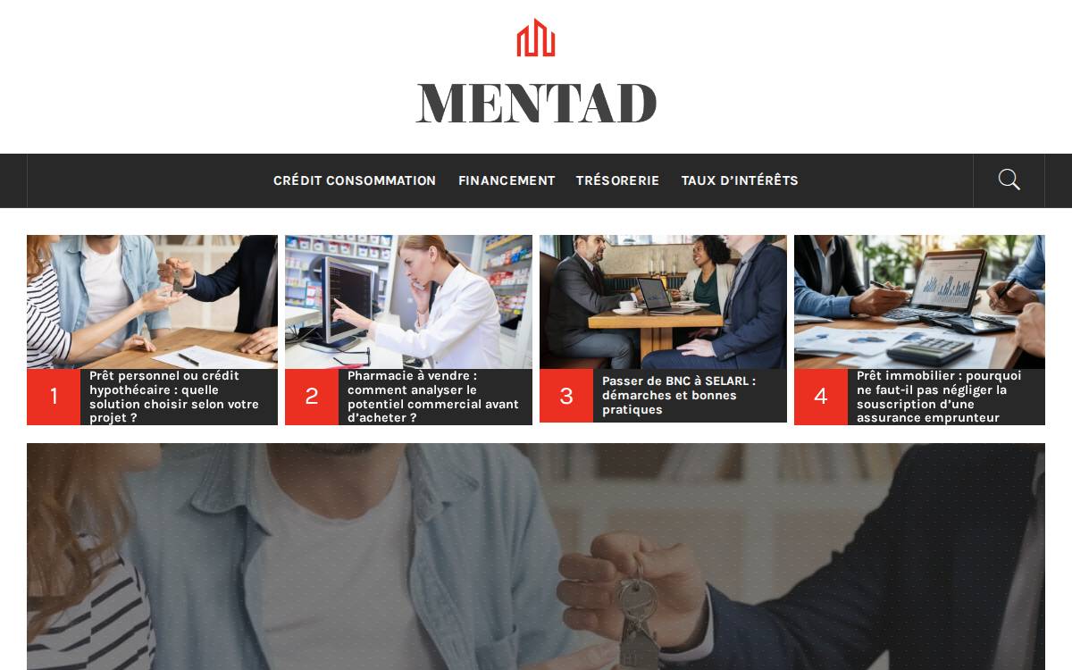 Mentad website preview