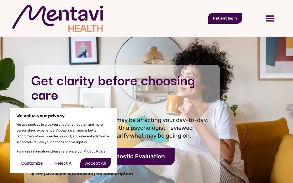 Mentavi website preview