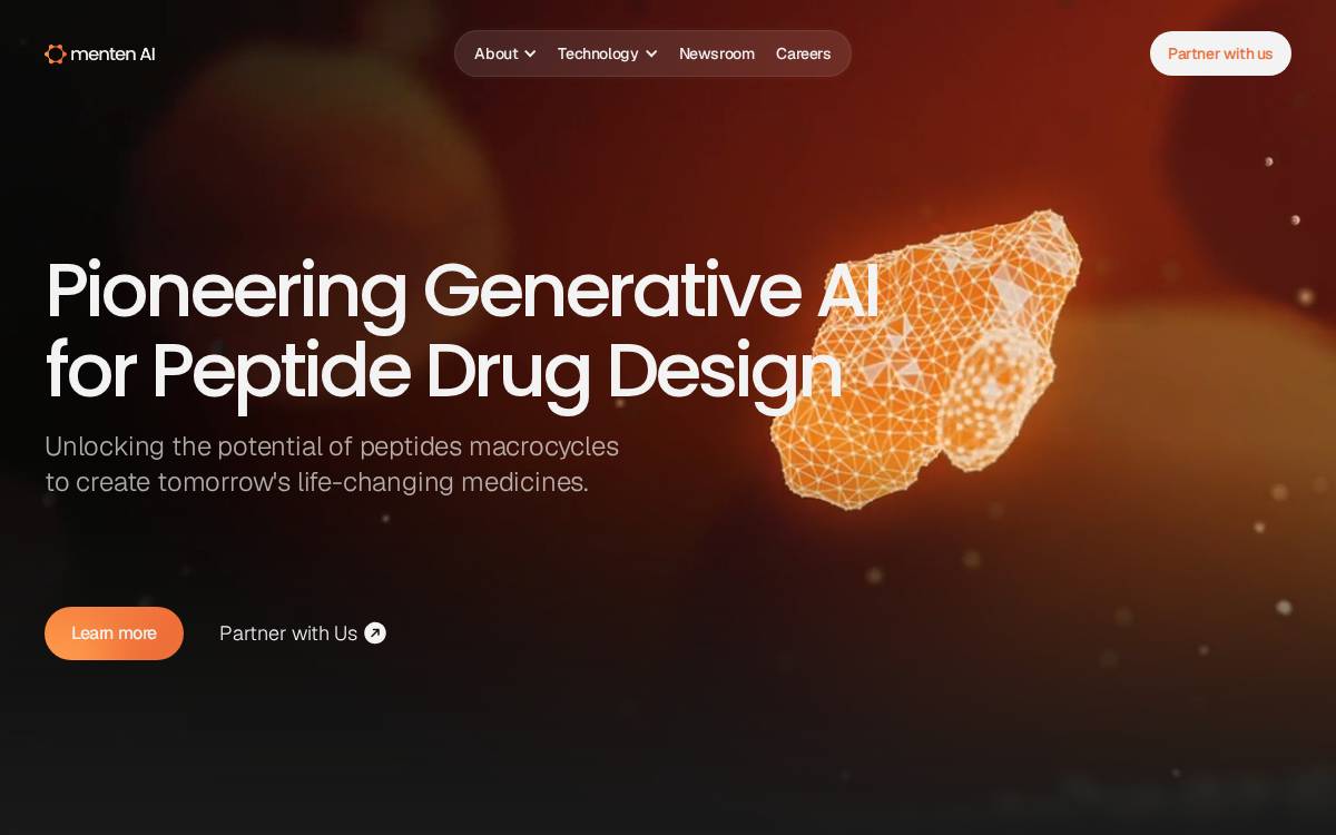 Menten AI website preview