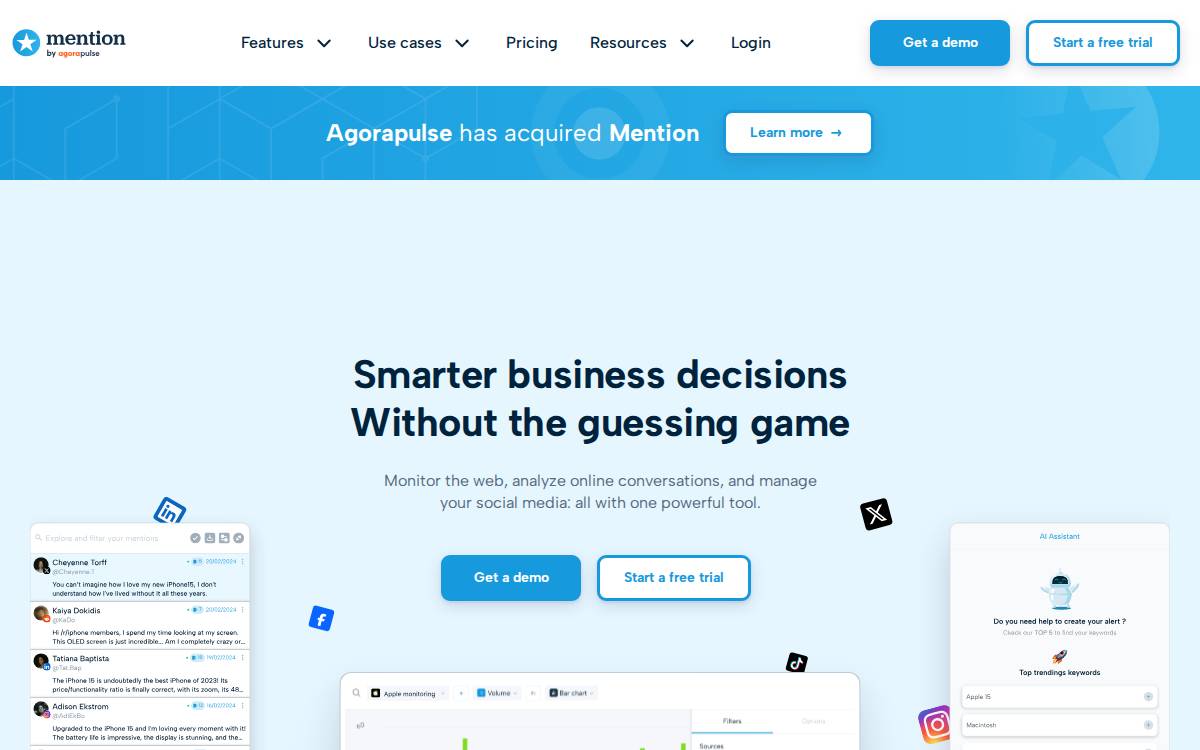 Mention website preview