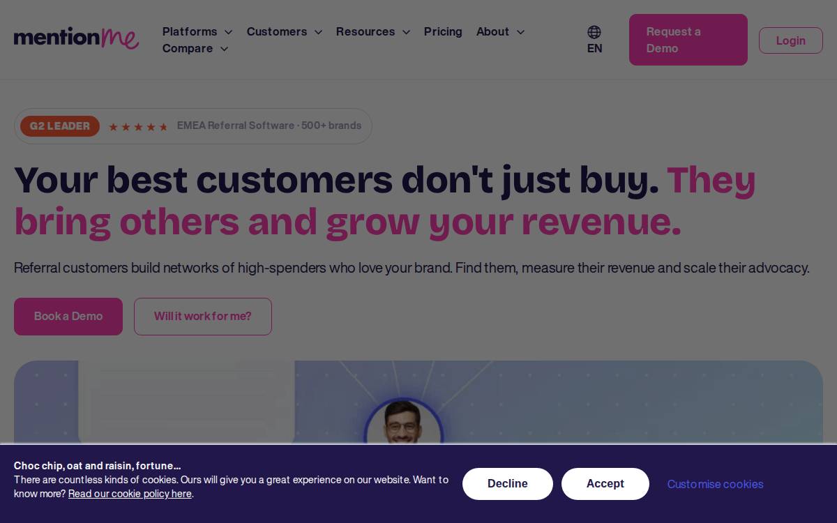 Mention me website preview