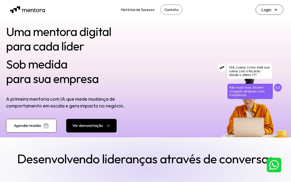 Mentora website preview