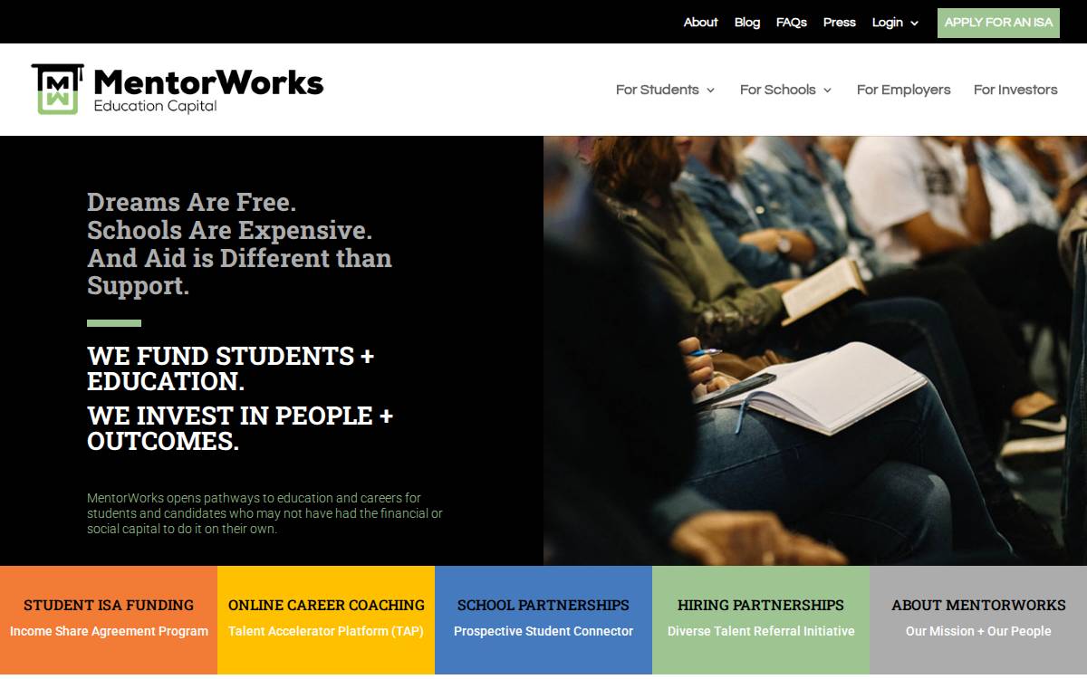 MentorWorks website preview