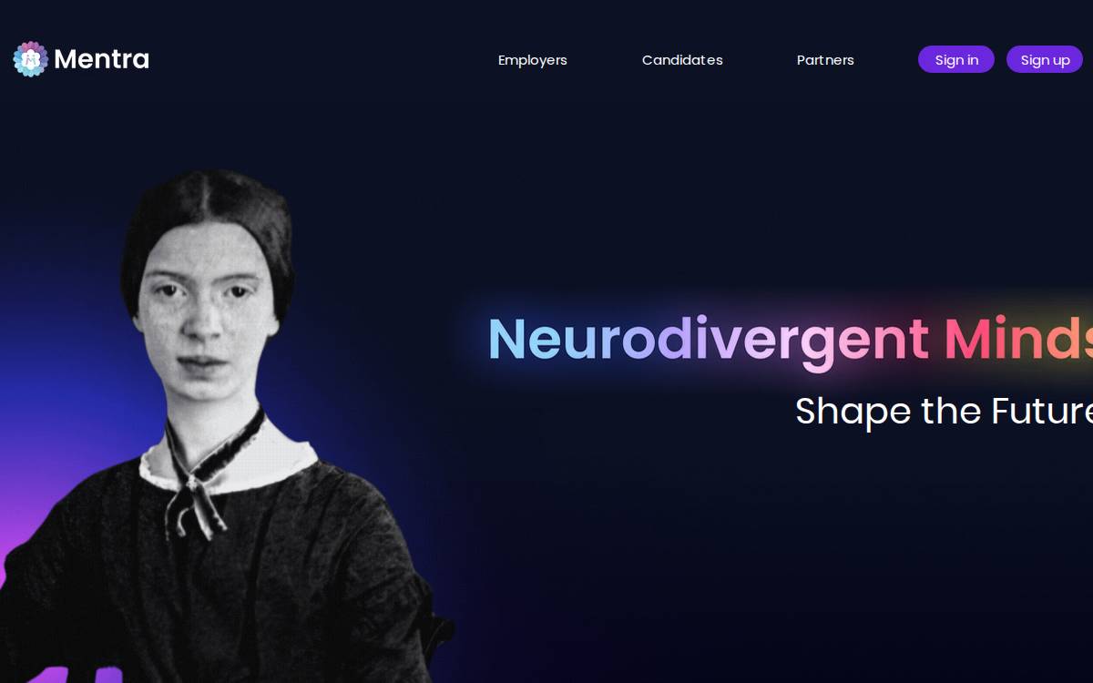 Mentra website preview