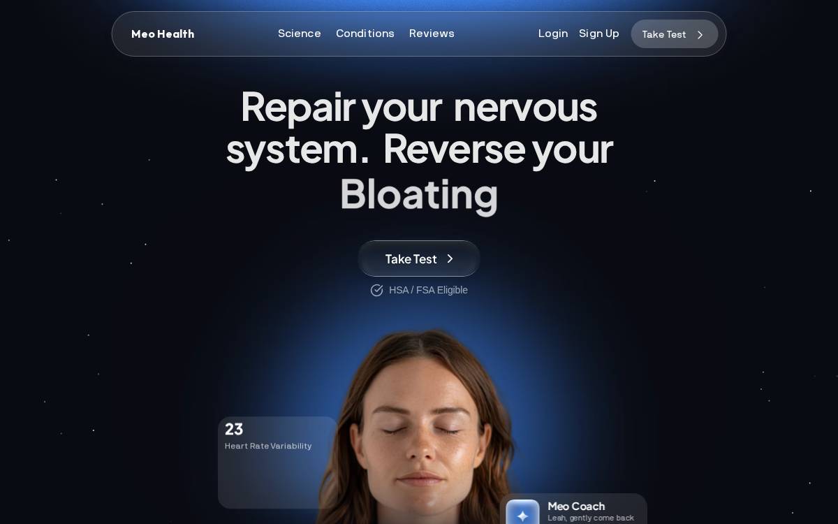 Meohealth website preview