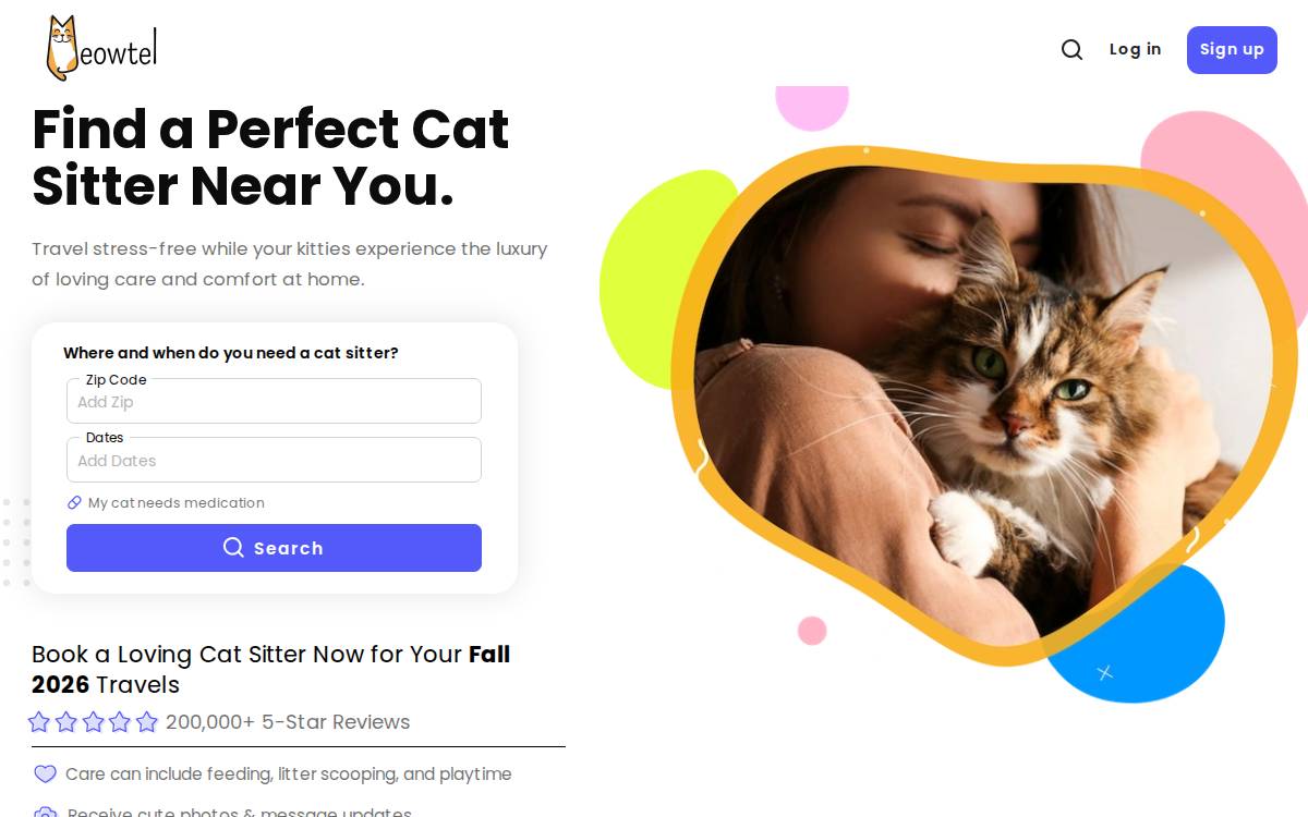 Meowtel website preview