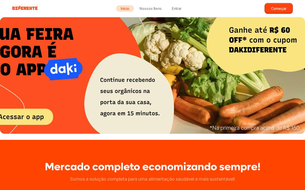 Mercado Diferente website preview