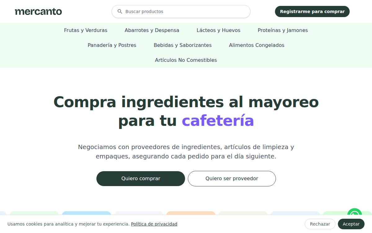 Mercanto website preview