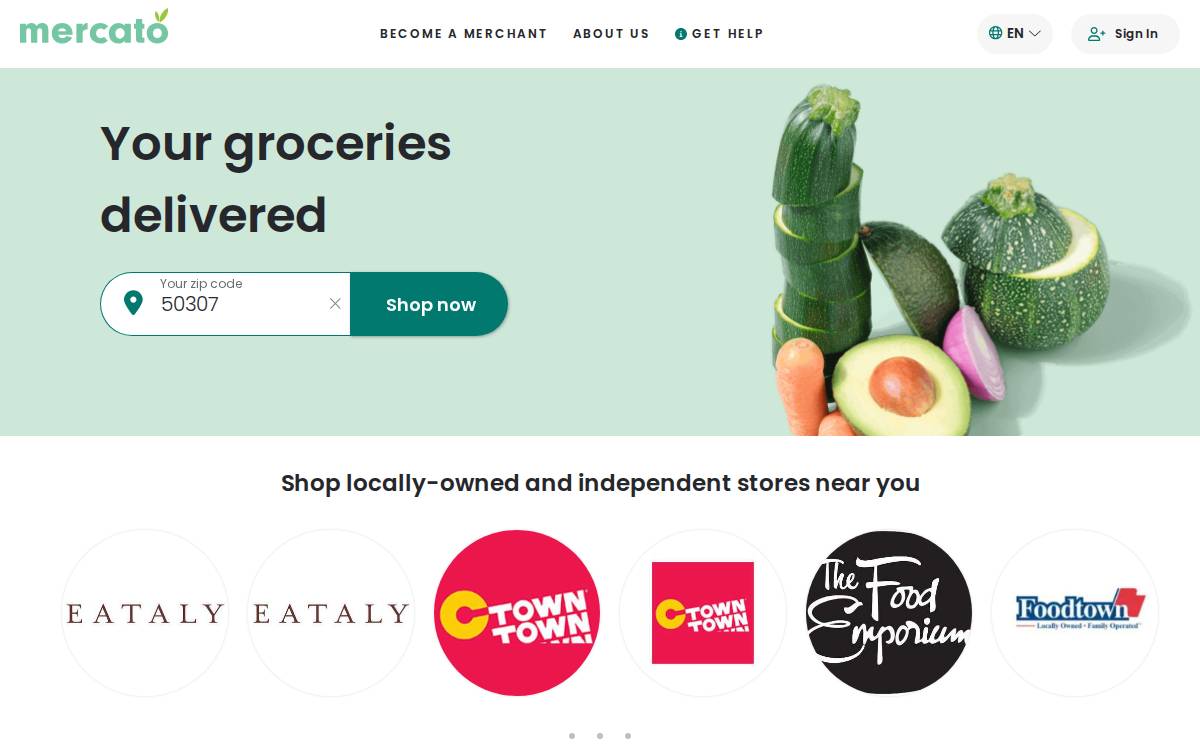 Mercato website preview