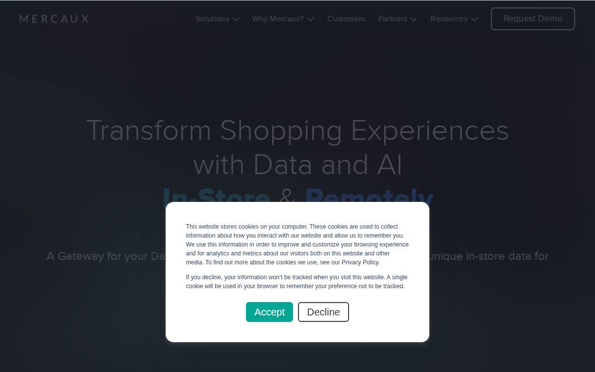 Mercaux website preview