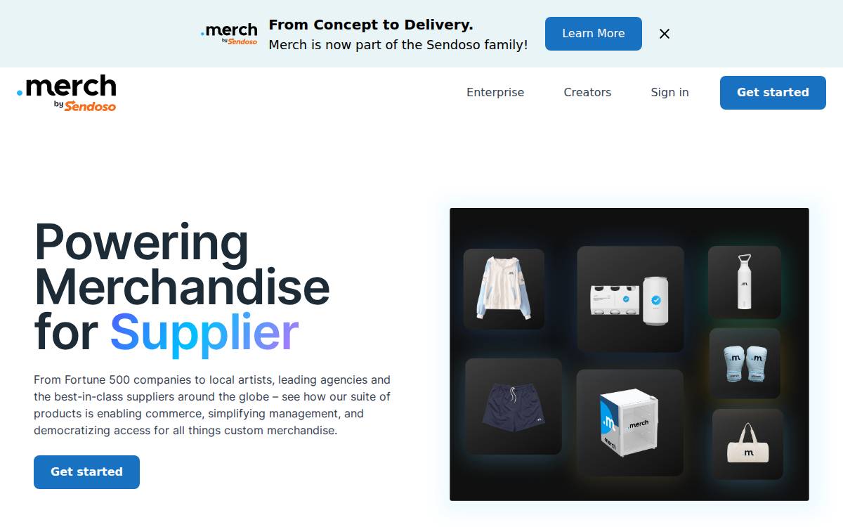Merch website preview