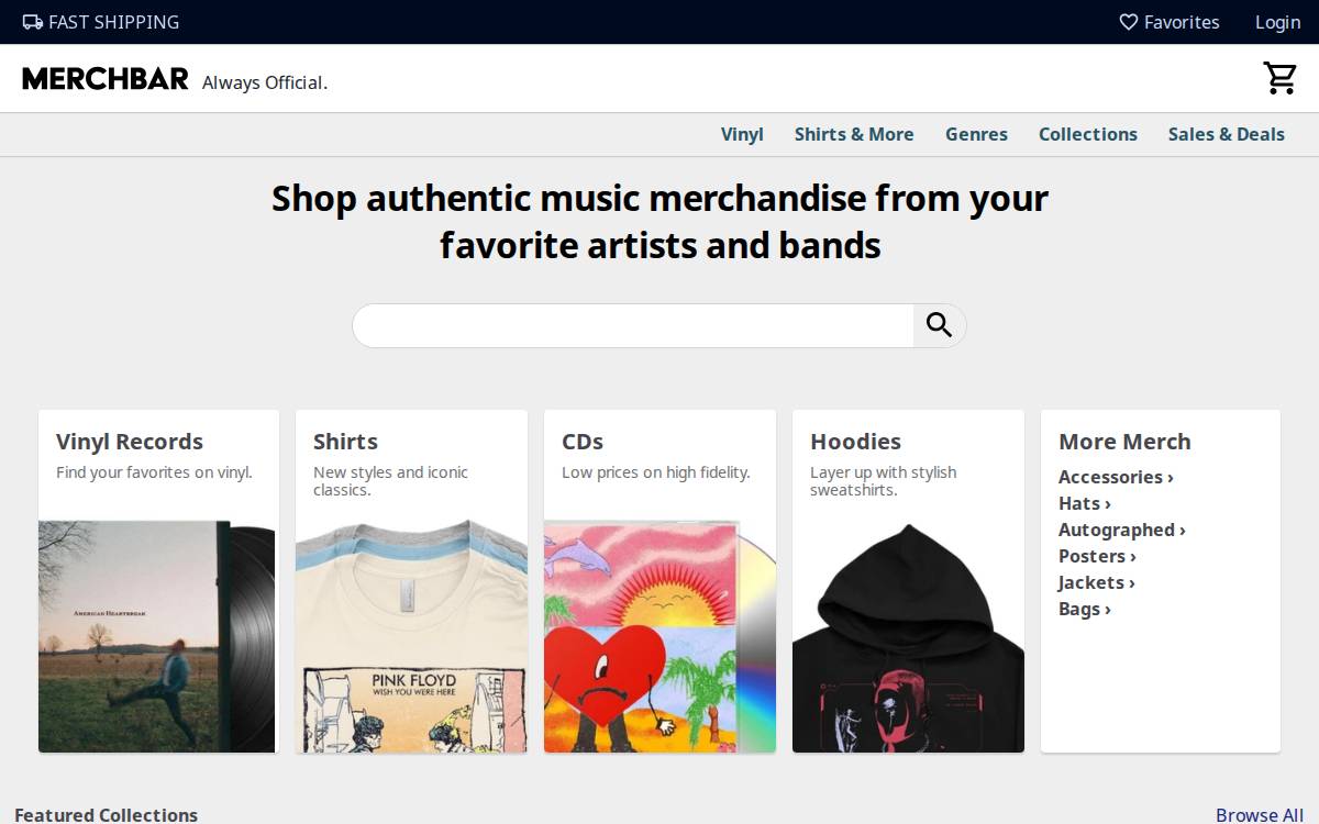Merchbar website preview