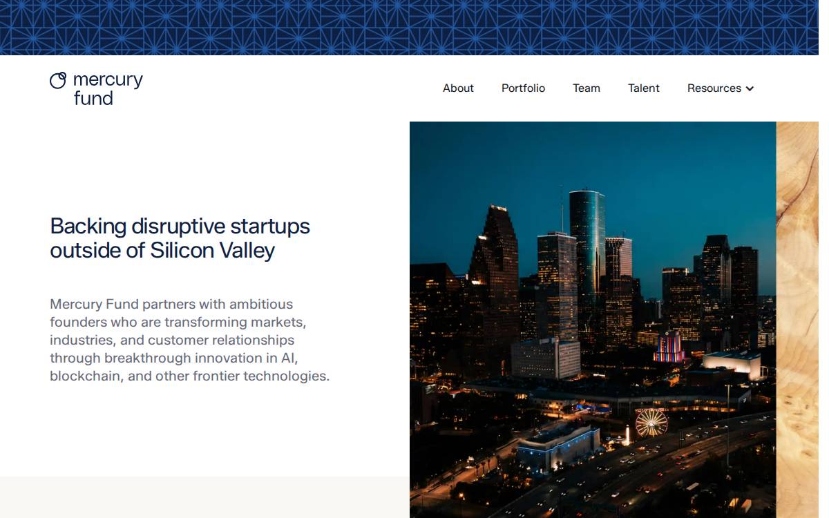 Mercuryfund website preview