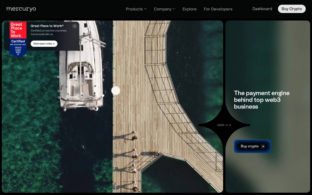 Mercuryo website preview