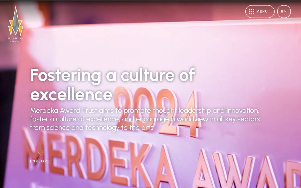 Merdekaaward website preview