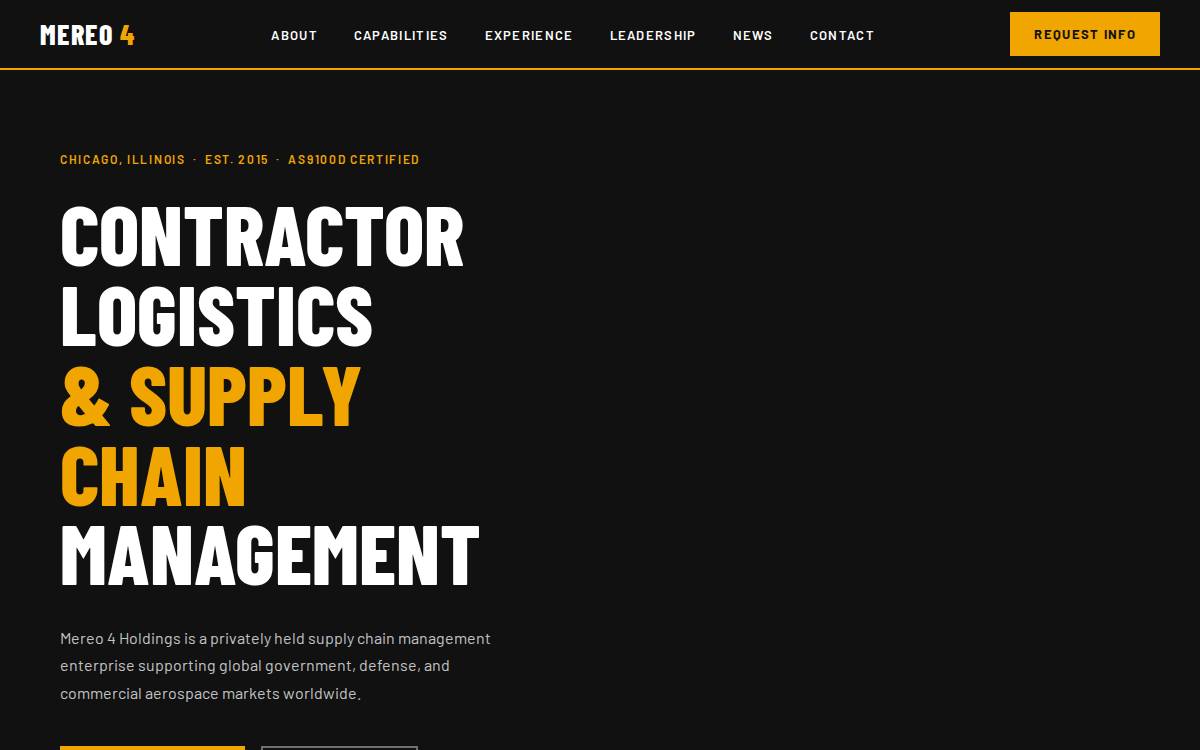 Mereo 4 Holdings website preview