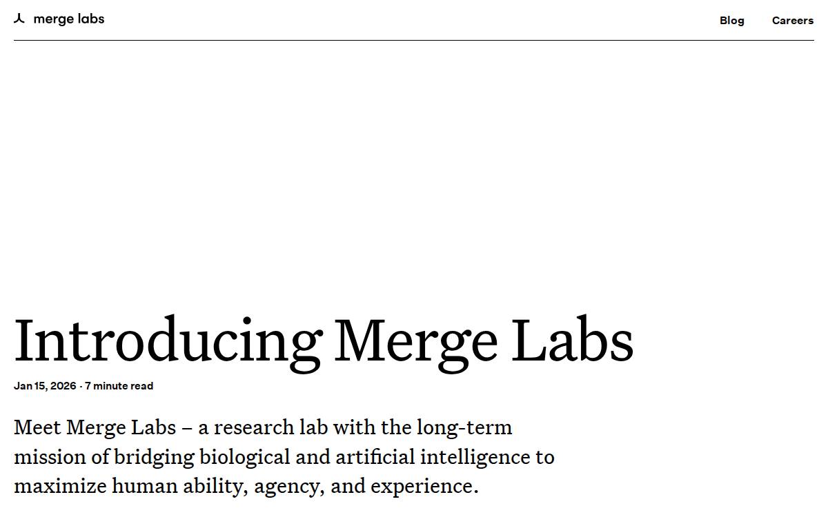 Merge Labs website preview