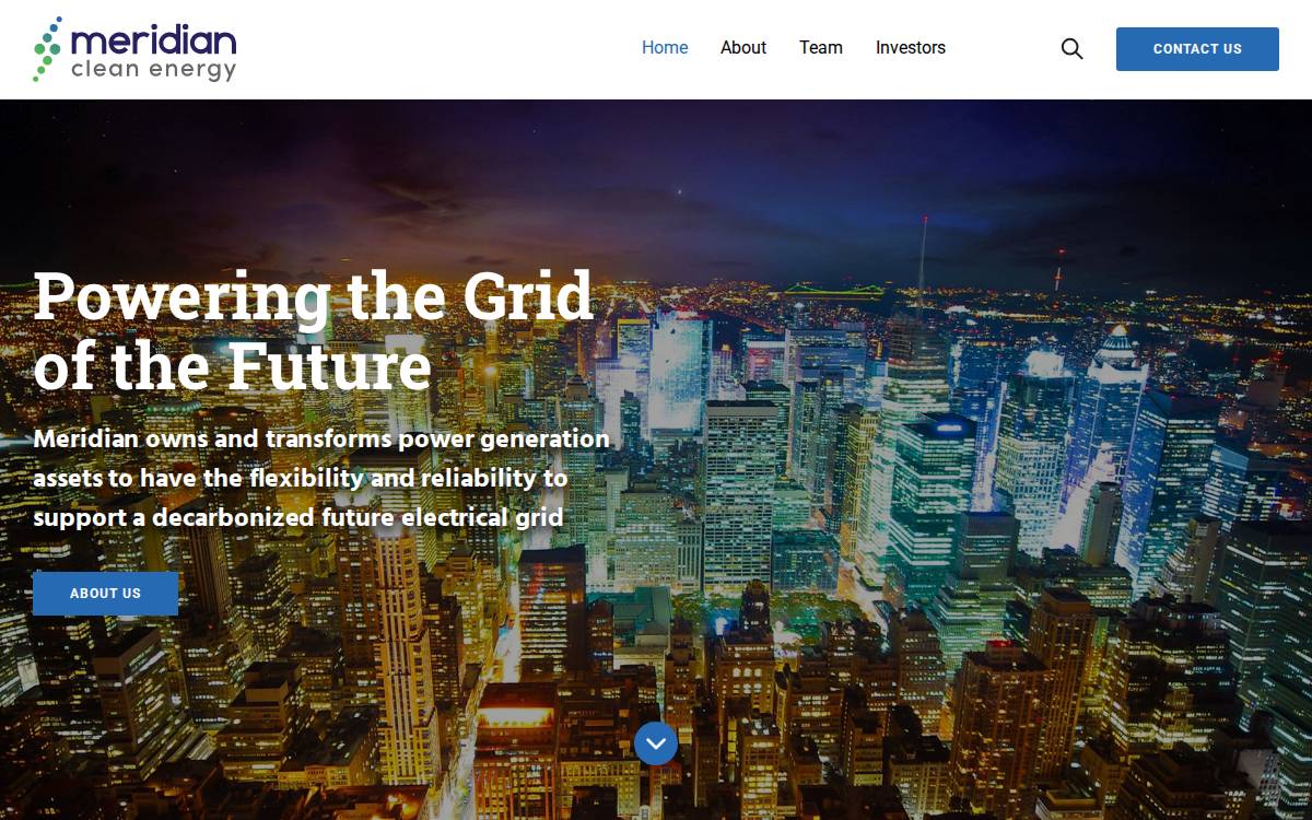 Meridian website preview
