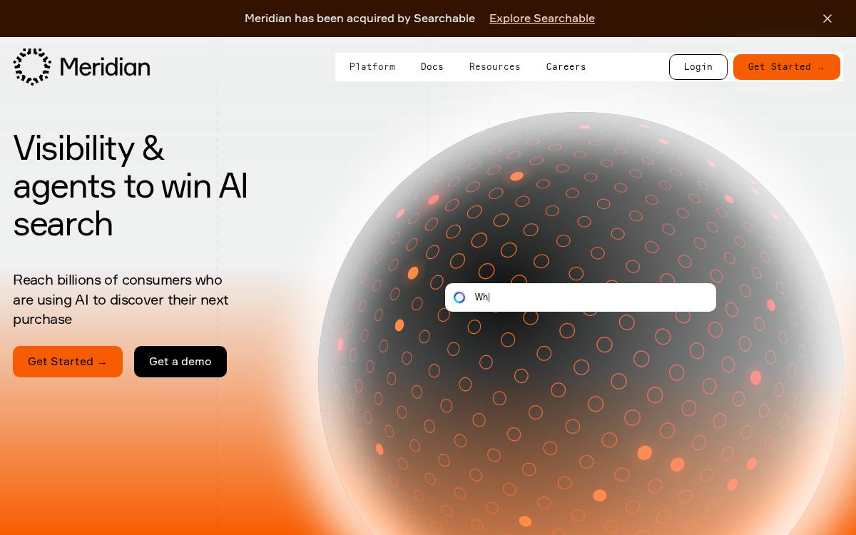 Meridian website preview