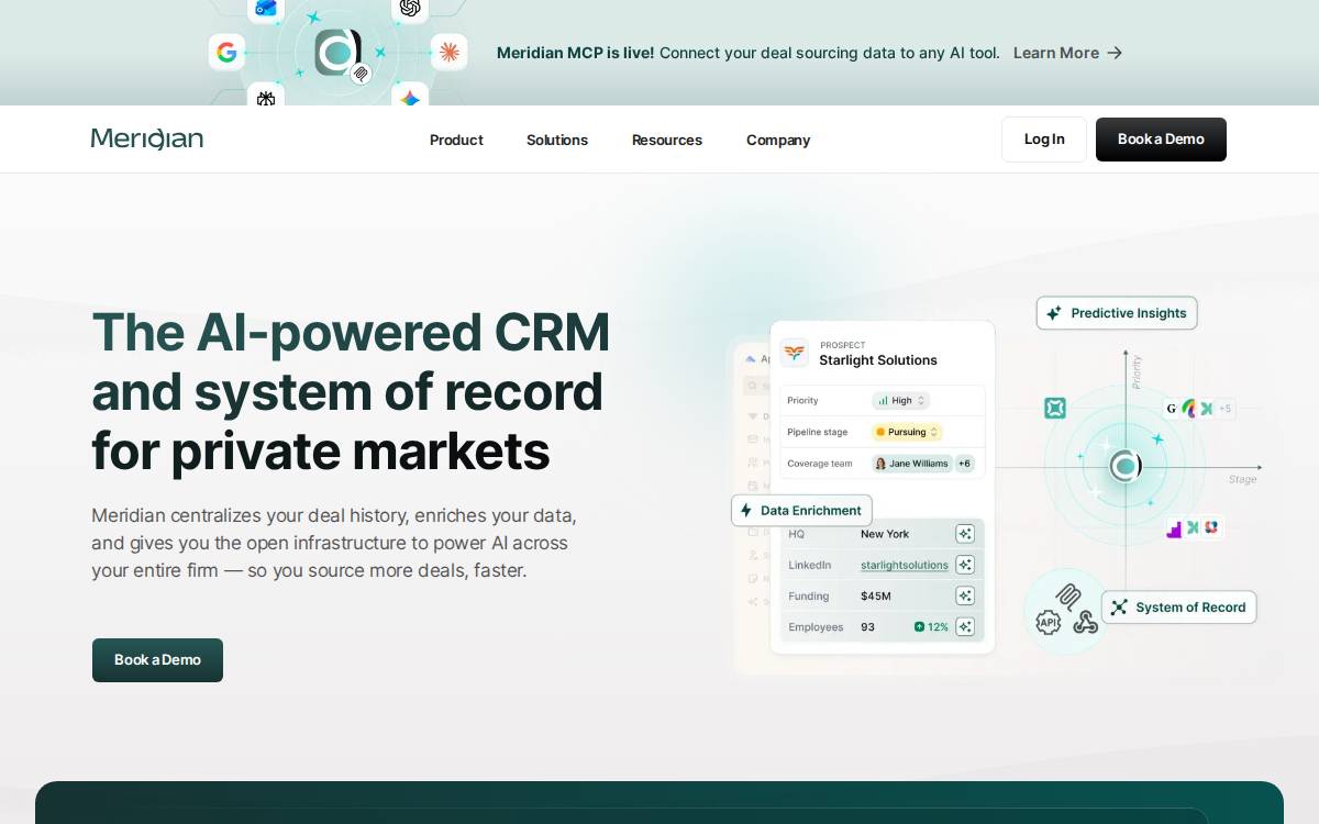 Meridian website preview