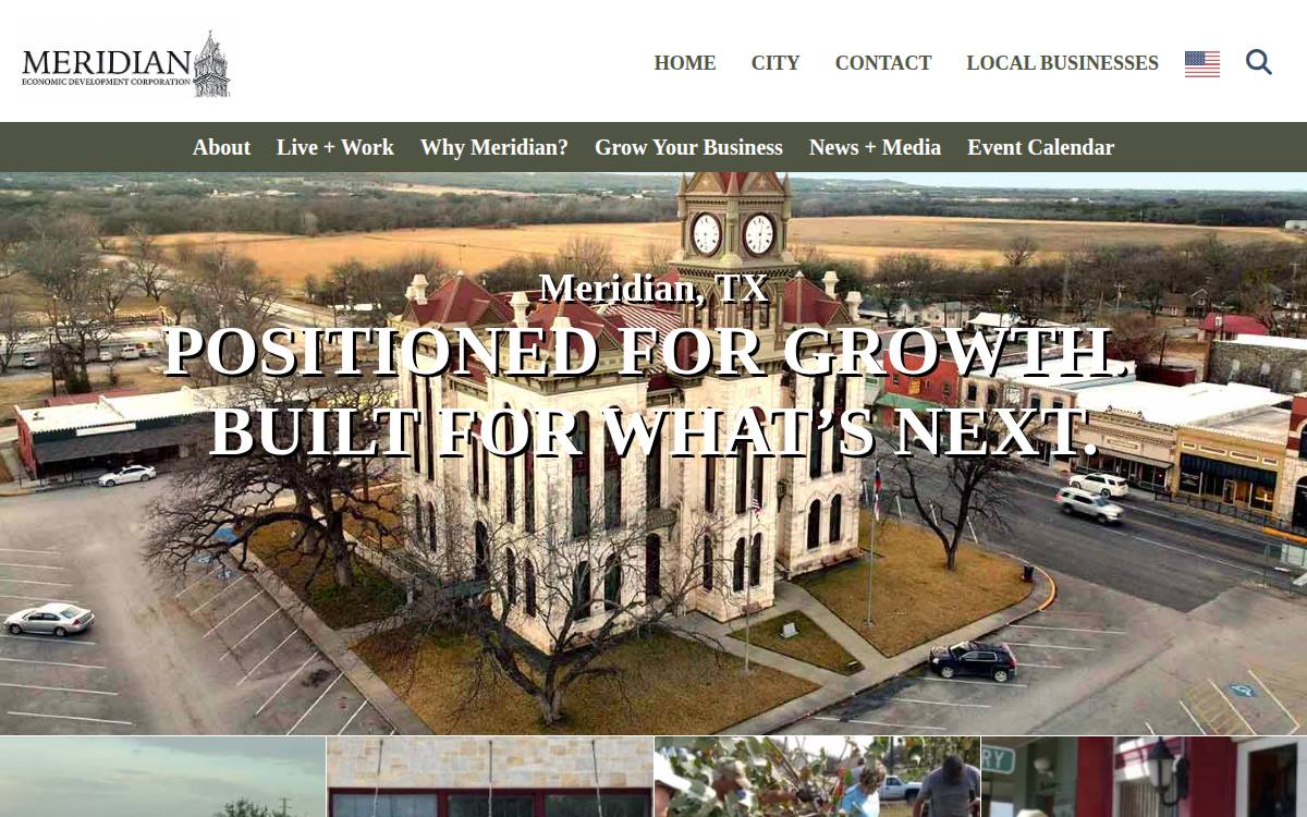 Meridian Economic Development Corporation website preview