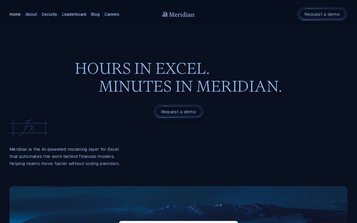 Meridian website preview