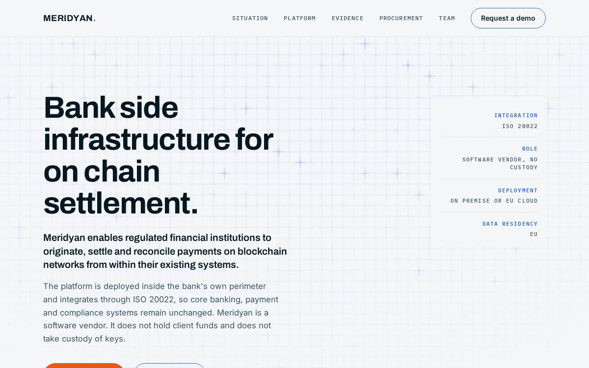 Meridyan website preview