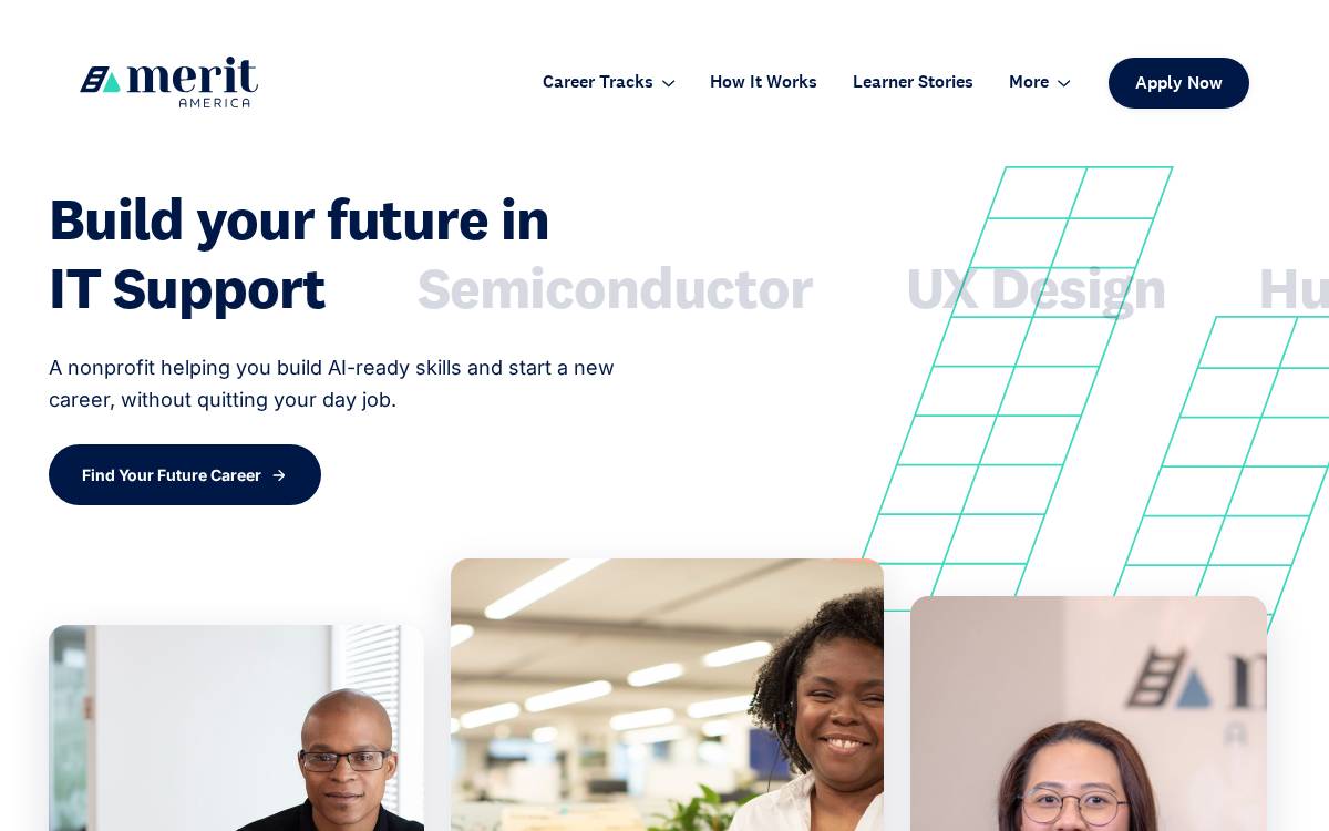 Merit America website preview
