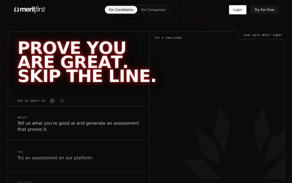 Meritfirst website preview