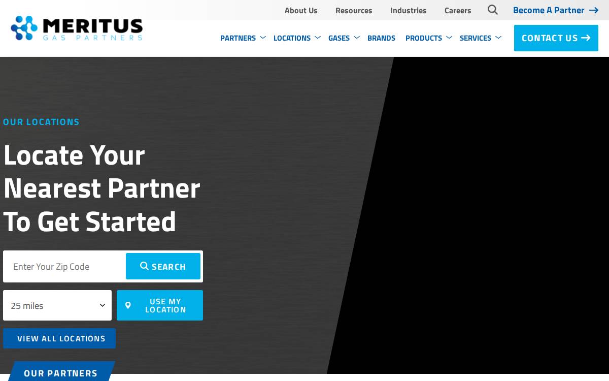 Meritus Gas Partners website preview