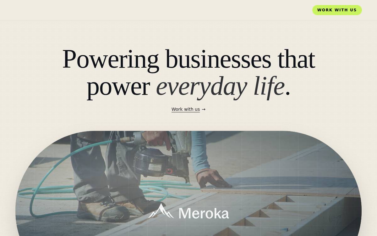 Meroka website preview