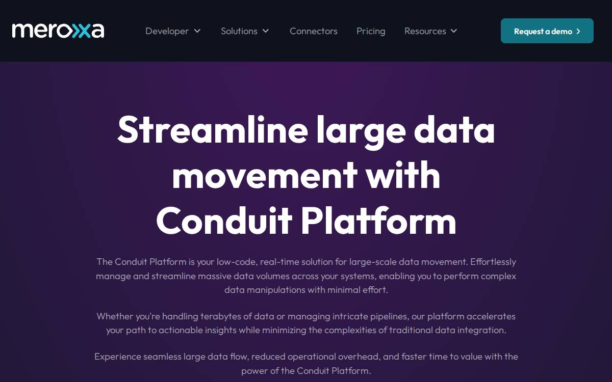 Meroxa website preview