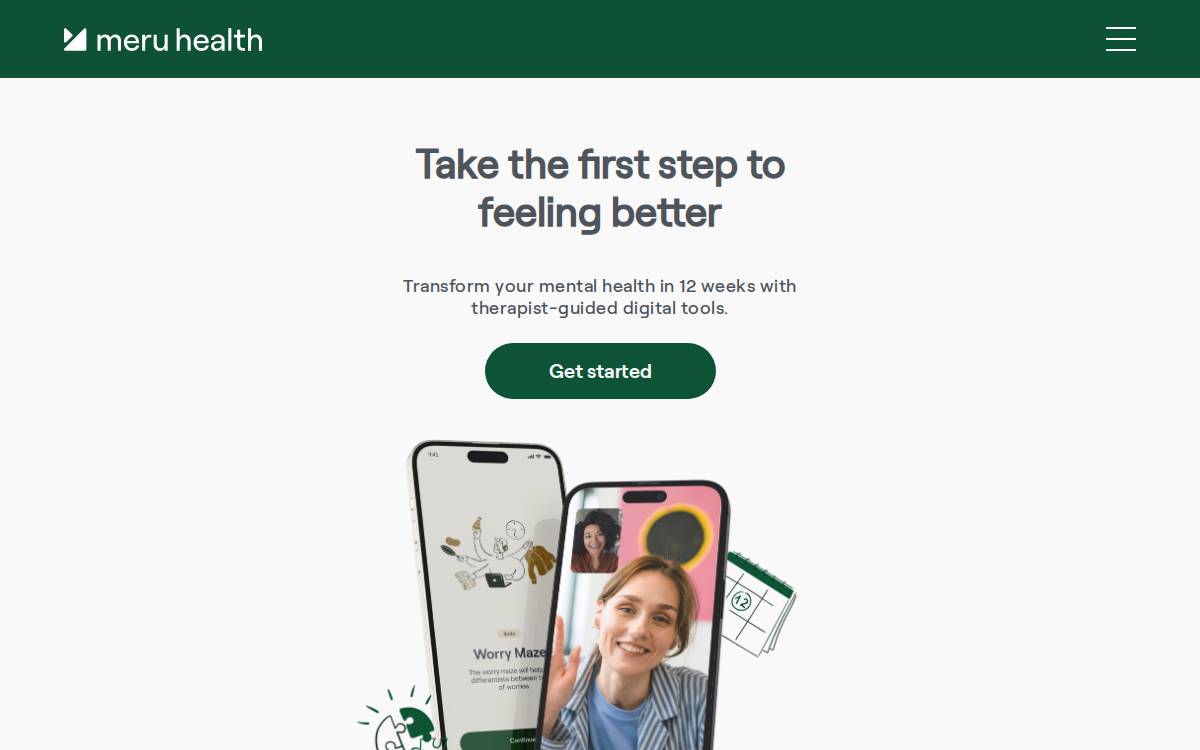 Meru Health website preview