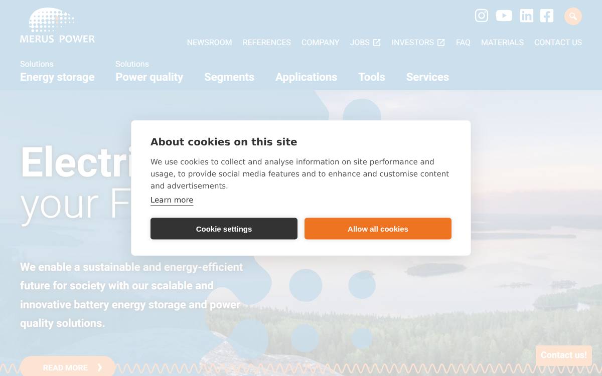 Meruspower website preview