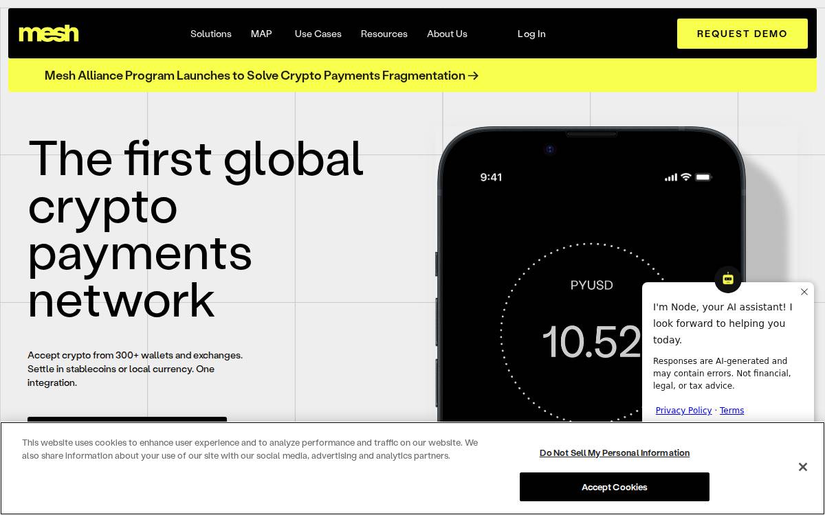 Mesh website preview