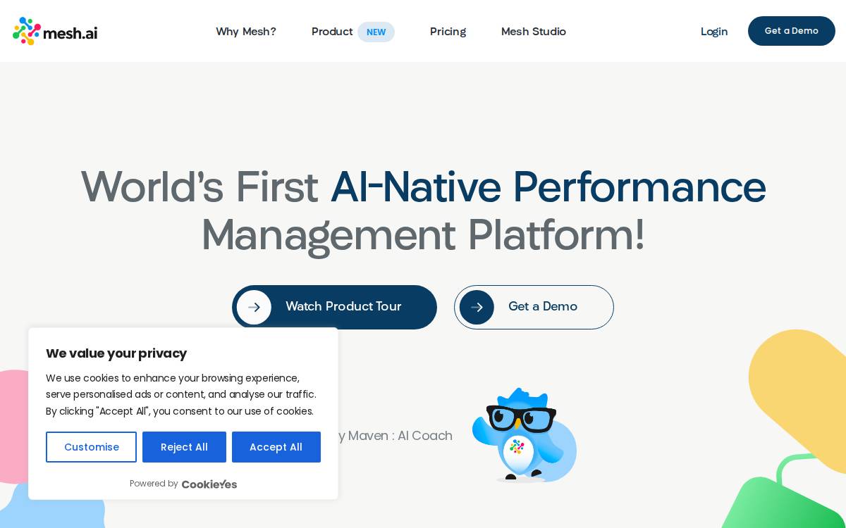 Mesh website preview