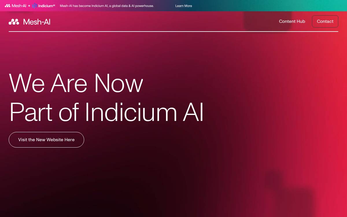Mesh Ai website preview