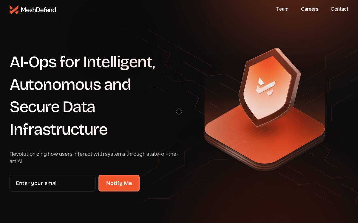 Mesh Defend website preview