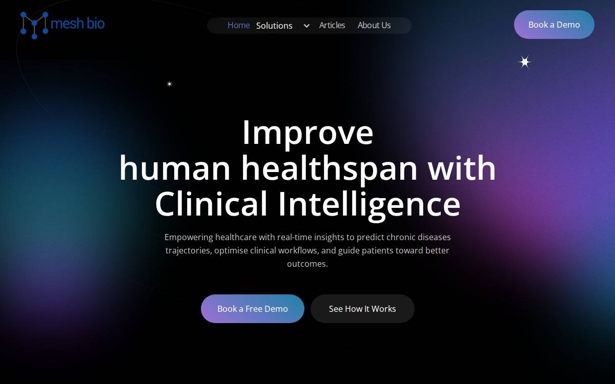 Meshbio website preview