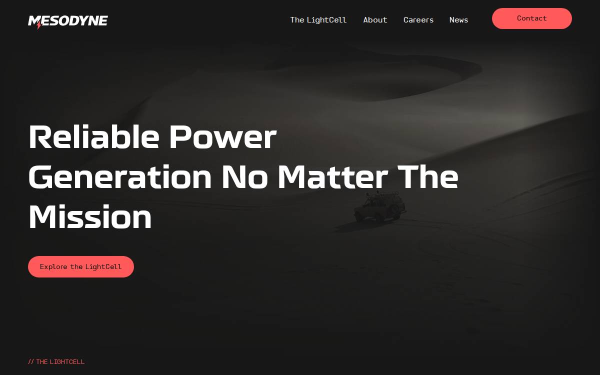 Mesodyne website preview