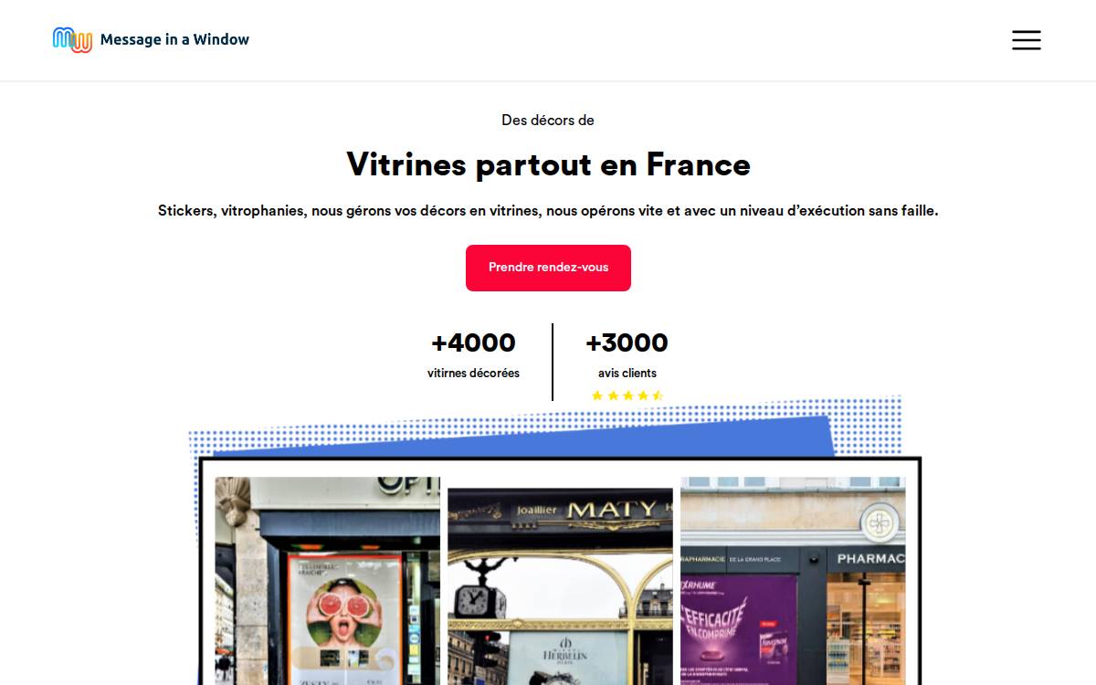 Message In A Window website preview